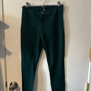 Dark Green High-Rise Pull-On Leggings Pants